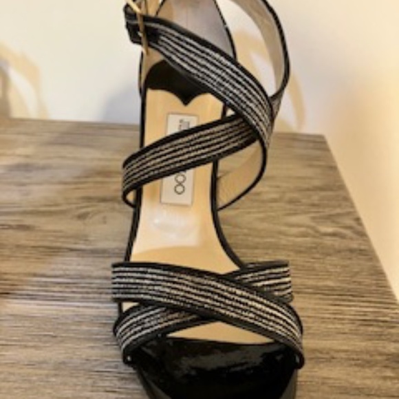 Jimmy Choo London "Louise" Cross Strap Sandal (Women's size 8M) - Picture 4 of 9